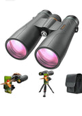 15x56 UHD High-Powered Binoculars for Adults – Waterproof, with Phone Adapter & Tripod