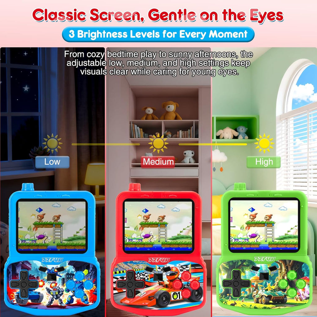 Kids Handheld Game Console with 220 Built-In Retro Games – 3.5” IPS Screen, Rechargeable Portable Gaming Toy