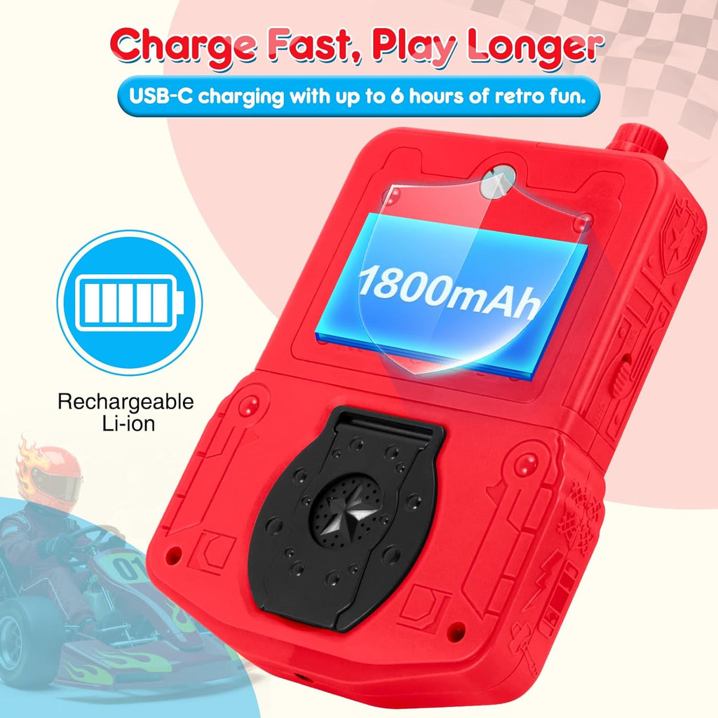 Kids Handheld Game Console with 220 Built-In Retro Games – 3.5” IPS Screen, Rechargeable Portable Gaming Toy