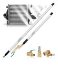 Radiator Cleaning Wand Set (47” & 24”) – Stainless Steel 4500 PSI Dual Water/Air Flush Tool