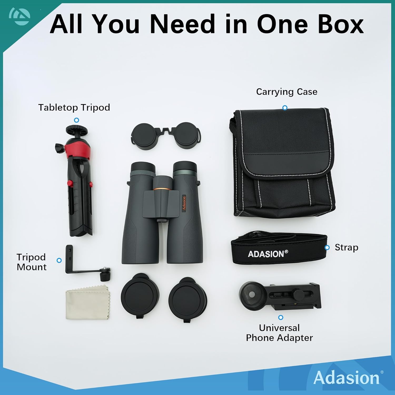 15x56 UHD High-Powered Binoculars for Adults – Waterproof, with Phone Adapter & Tripod