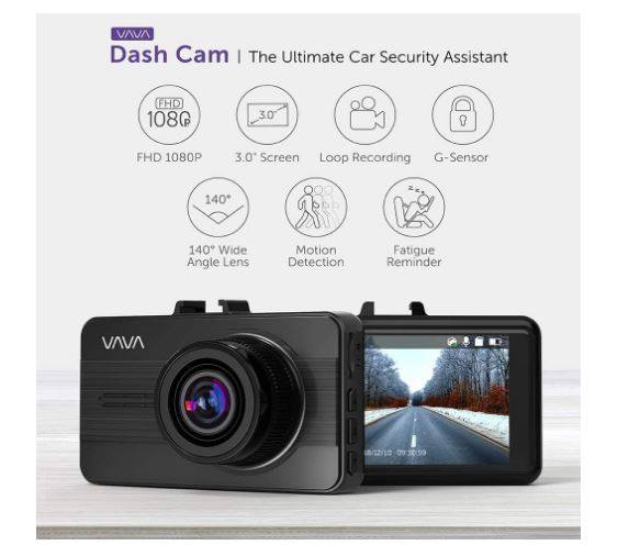 1080P Dashboard Camera with Night Vision – Wide Angle Dash Cam with Parking Monitor