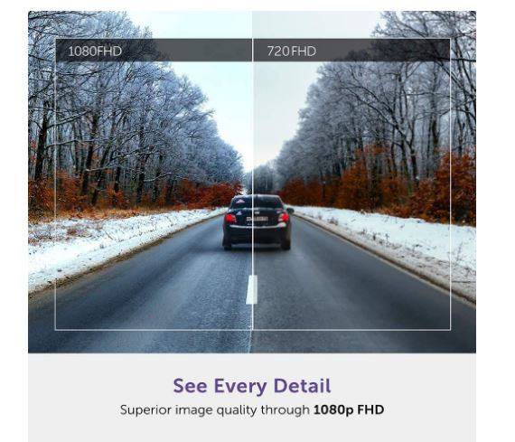 1080P Dashboard Camera with Night Vision – Wide Angle Dash Cam with Parking Monitor