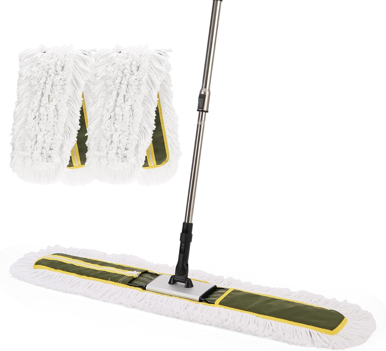 36” Commercial Dust Mop for Hardwood Floors – Heavy-Duty Industrial Floor Mop with Telescopic Handle & Washable Microfiber Pads