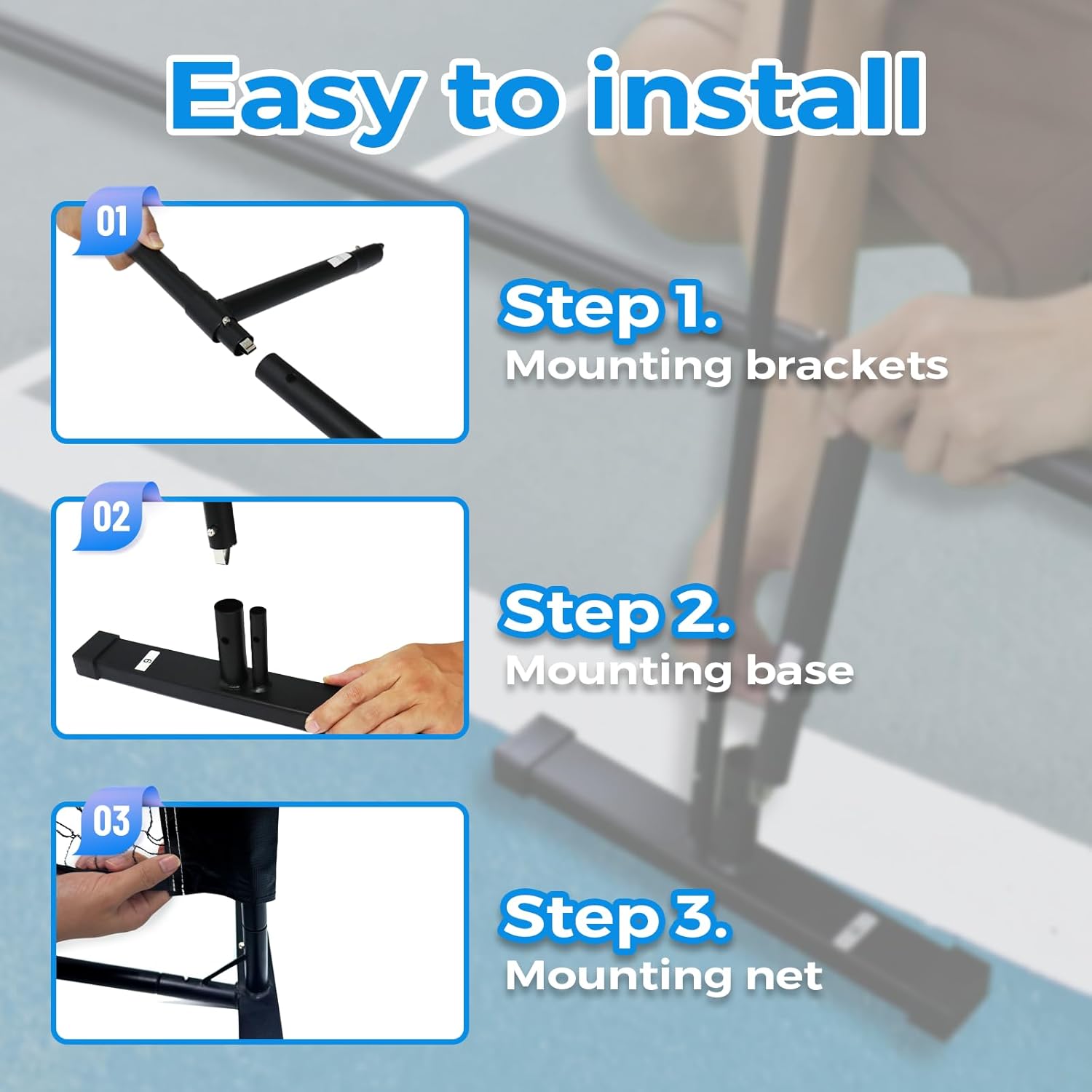 Pickleball Set with Net & Paddles – 4 Player Portable Pickleball Paddle Set with 22FT Net, Balls & Carrying Bag
