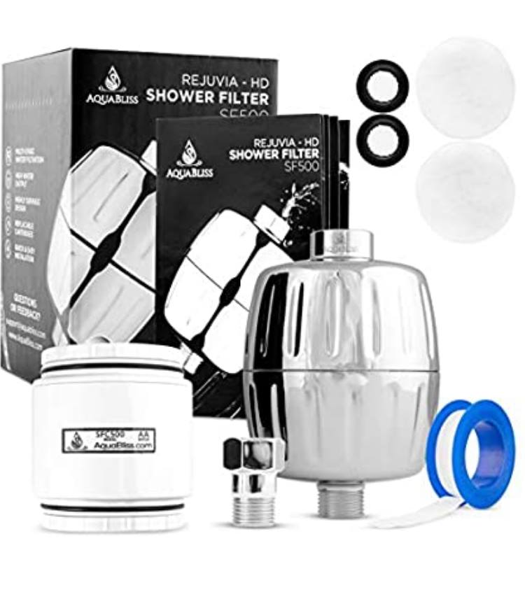 Heavy Duty High Output Shower Filter – Advanced 30x Multi-Stage Filter Media, Universal Fit